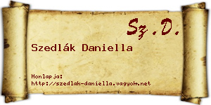 Szedlák Daniella névjegykártya
